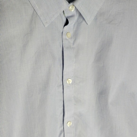 Jeremy Argyle NYC Men's Button Up Dress Shirt Long Sleeve Blue Checkered XXL - Picture 5 of 9